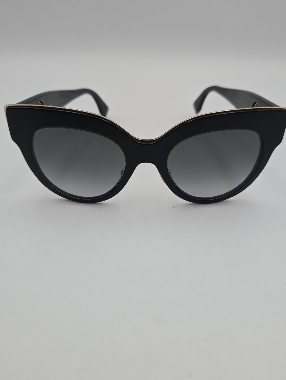 Fendi FF 0360/G/S 80790 Women’s Cat Eye Sunglasses Black/Gray Gradient UV400 145